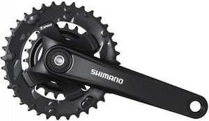 Shimano crankstel 2 x 9 speed altus fc-m101 met 175mm crankarm 36-22t met vierkante as - zwart