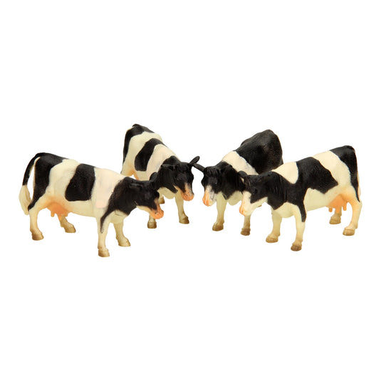 Kids globe koeien zwart wit liggend en staand 12stuks 1:32
