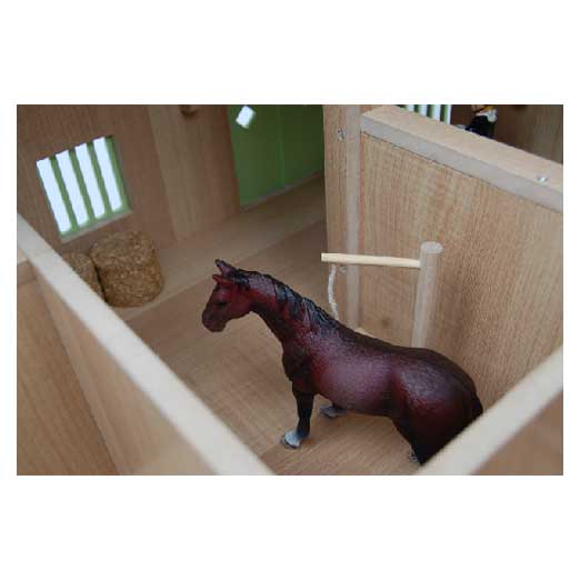 Afbeelding laden in galerijviewer, Kids globe paardenhoekstal met 3 boxen en berging roze 1:24
