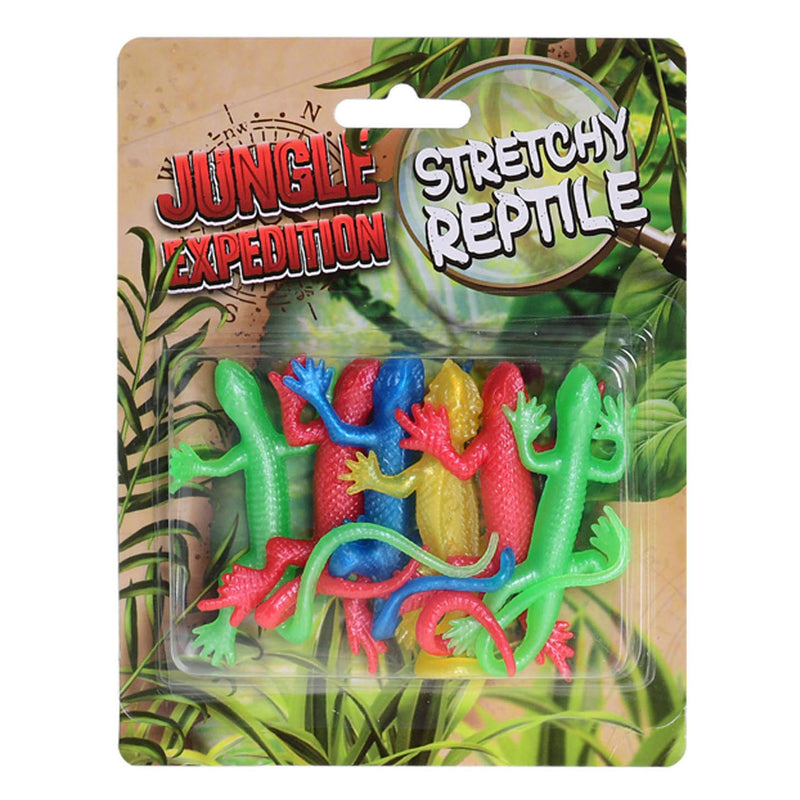 Afbeelding laden in galerijviewer, Jungle expedition stretch reptielen 10cm 6 stuks op kaart

