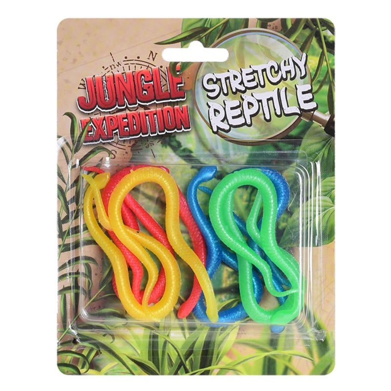Afbeelding laden in galerijviewer, Jungle expedition stretch reptielen 10cm 6 stuks op kaart
