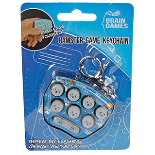 Brain games hamster game sleutelhanger met licht en geluid