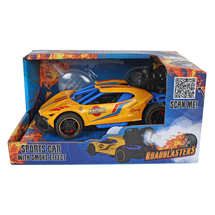 Afbeelding laden in galerijviewer, Roadblasters pull-back raceauto met rook, licht en geluid
