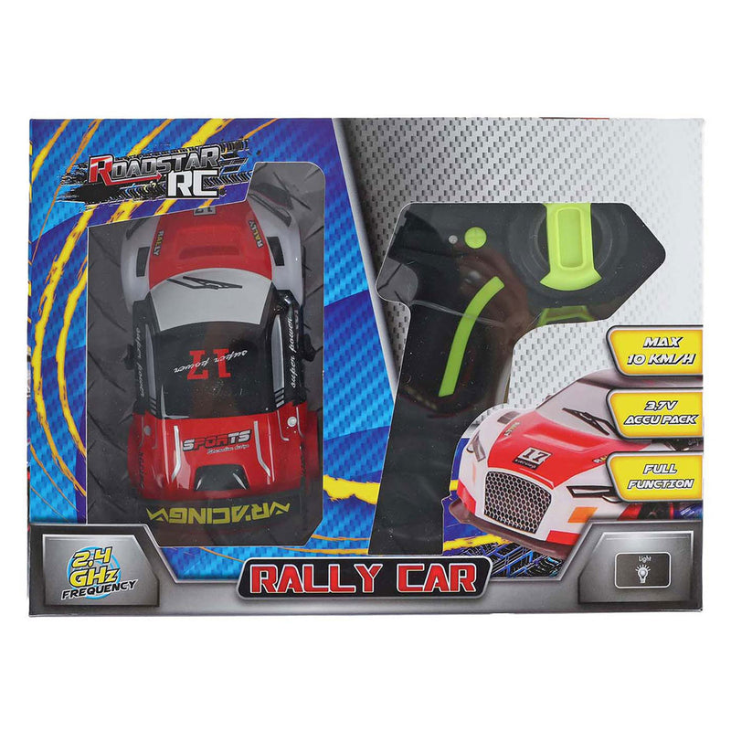 Afbeelding laden in galerijviewer, Van manen veenendaal bv roadstar rc bestuurbare rally auto met licht 2.4ghz rood, 13cm
