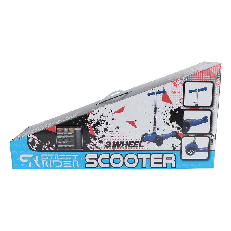 Afbeelding laden in galerijviewer, Street rider 3-wiel step met verstelbaar stuur abec 7 blauw
