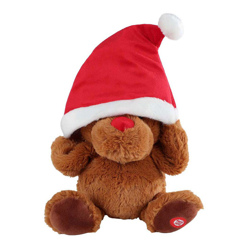 Afbeelding laden in galerijviewer, Take me home dansend rendier met kerstmuts en muziek
