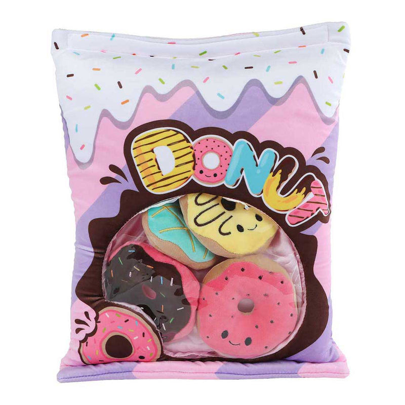 Afbeelding laden in galerijviewer, Fluffy menu pluche met 4 donuts - 40cm
