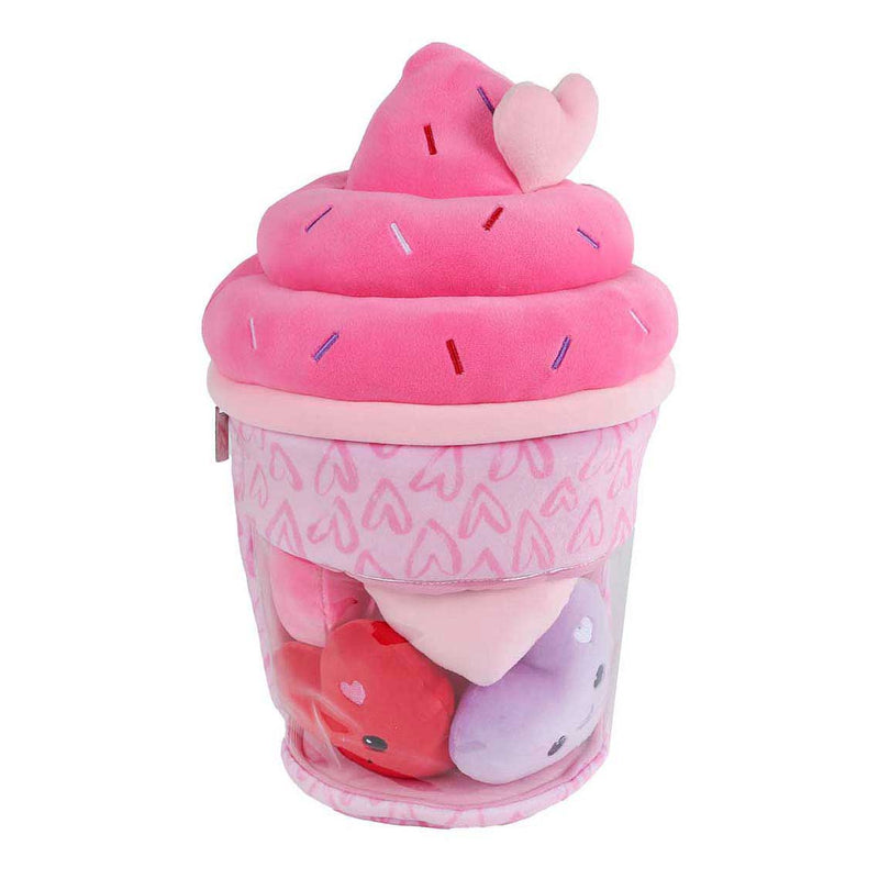 Afbeelding laden in galerijviewer, Fluffy menu pluche ijsje met 4 hartjes - 36cm
