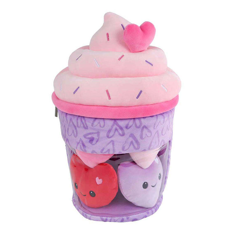 Afbeelding laden in galerijviewer, Fluffy menu pluche ijsje met 4 hartjes - 36cm
