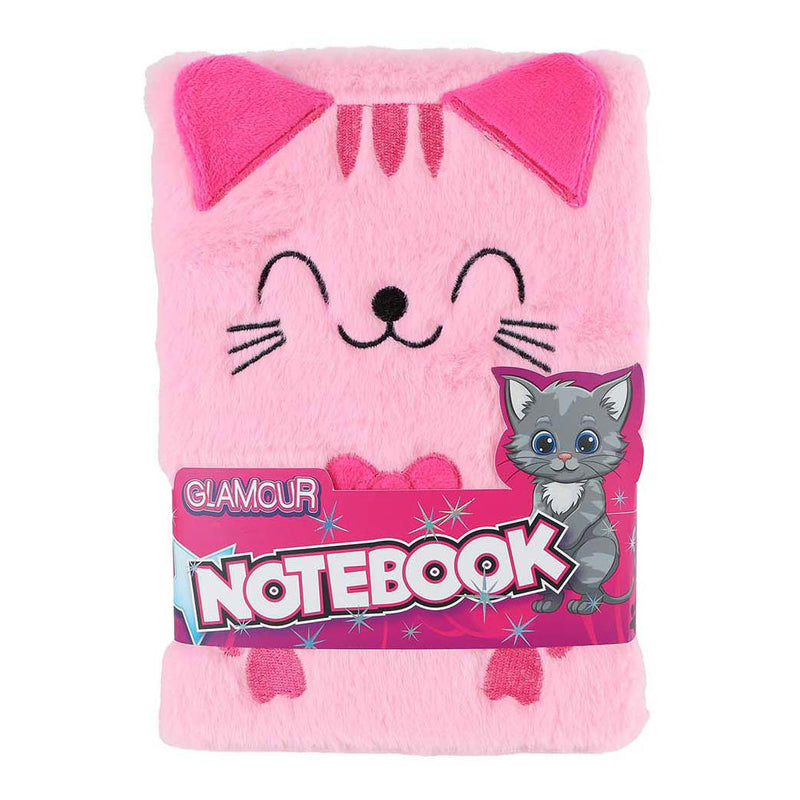 Afbeelding laden in galerijviewer, Glamour fluffy kat notitieboek a5 roze - 80pag.

