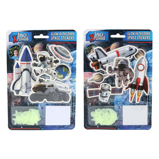Space xplorers glow in the dark stickers - 21st.