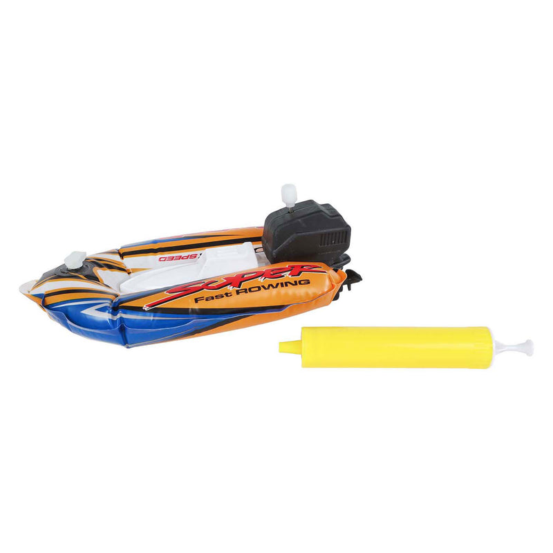 Afbeelding laden in galerijviewer, Speedboot opblaasbaar met pomp en opwindfunctie 17cm 3 assorti
