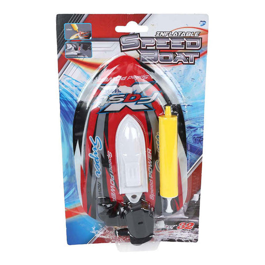 Speedboot opblaasbaar met pomp en opwindfunctie 17cm 3 assorti