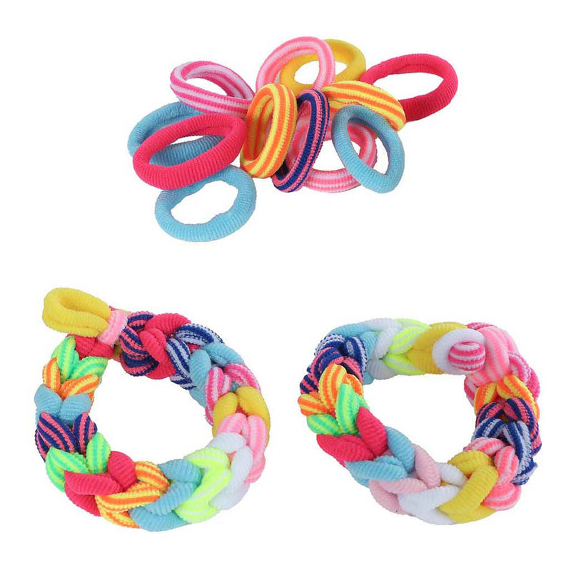 Afbeelding laden in galerijviewer, Glamour loom haarbandjes - 150st.
