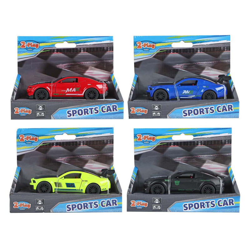 Afbeelding laden in galerijviewer, 2-play sportauto die cast pull back 11,5cm 4 assorti
