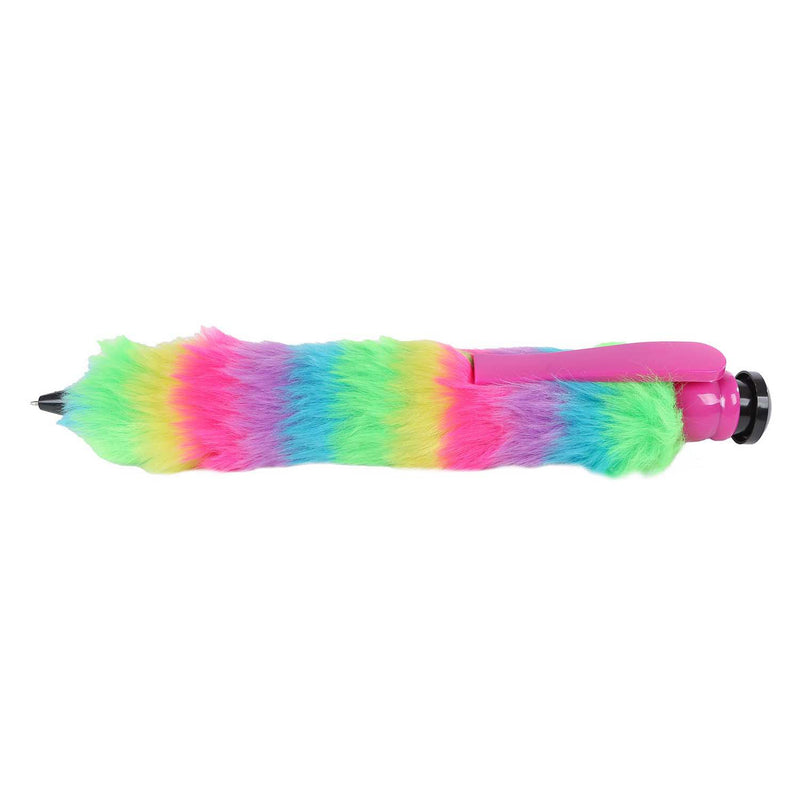 Afbeelding laden in galerijviewer, Glamour fluffy jumbo regenboog pen - 28cm
