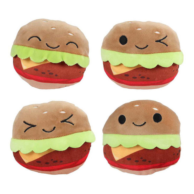 Afbeelding laden in galerijviewer, Fluffy menu zak met 4 hamburgers pluche - 40cm
