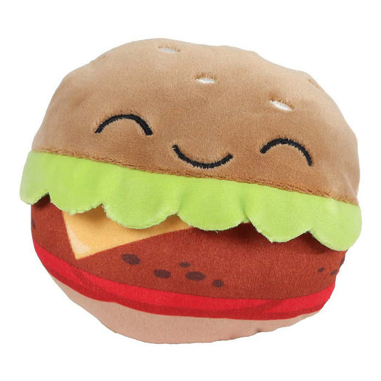 Fluffy menu zak met 4 hamburgers pluche - 40cm