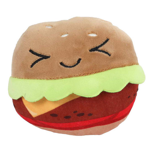 Fluffy menu zak met 4 hamburgers pluche - 40cm