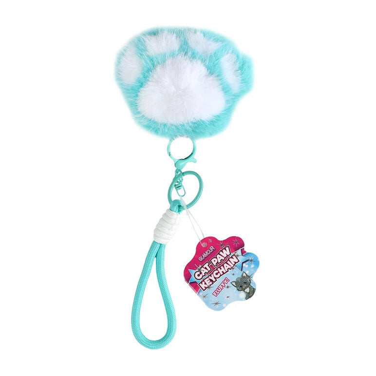 Afbeelding laden in galerijviewer, Glamour fluffy sleutelhanger kattenpootje
