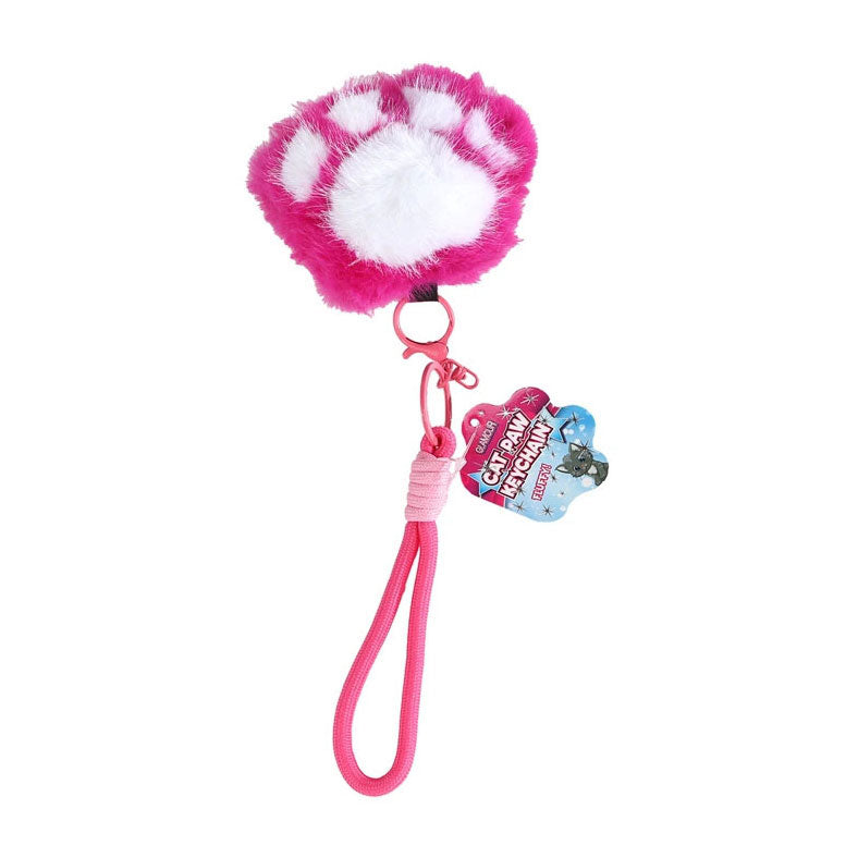 Afbeelding laden in galerijviewer, Glamour fluffy sleutelhanger kattenpootje
