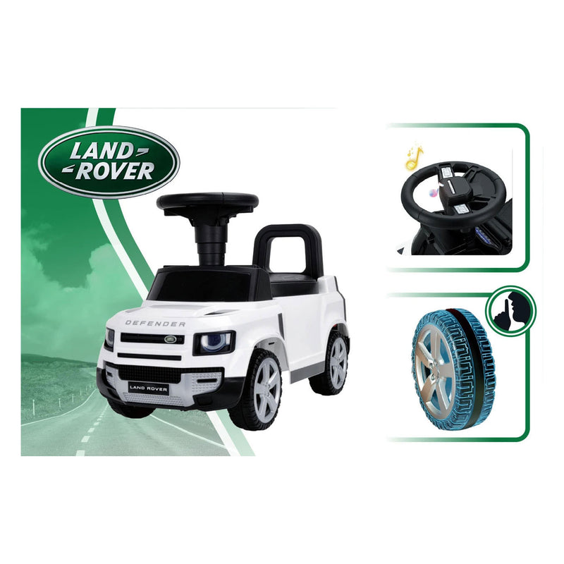 Afbeelding laden in galerijviewer, Land rover loopauto wit met geluid - 67 cm
