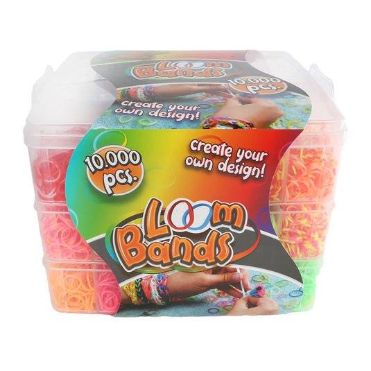 Loom bands opbergbox met 3 lagen - 10.000 elastiekjes