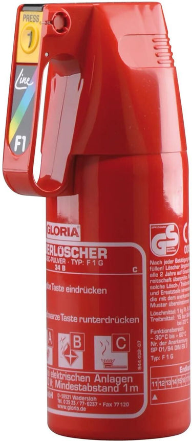 Gloria feuerlöscher easyline fire extinguisher f1g 1 k abc m.car bracket