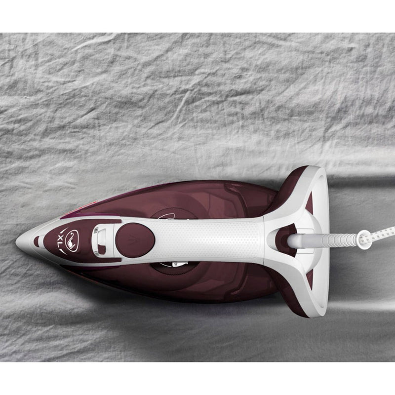 Afbeelding laden in galerijviewer, Tefal fv5714 easygliss plus stoomstrijkijzer 2400w bordeaux wit
