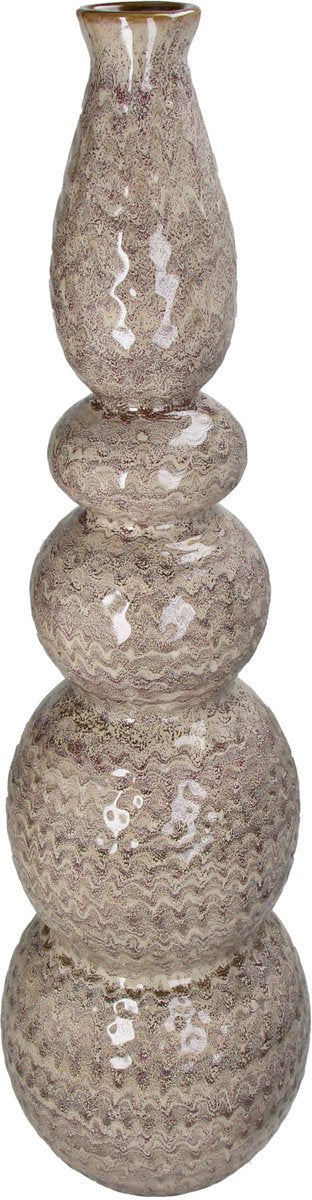 Hd collection vaas aardewerk zand 17x17x61cm