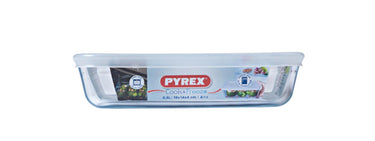 Pyrex cook freeze glazen ovenschaal + deksel 4l transparant