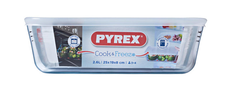 Afbeelding laden in galerijviewer, Pyrex cooking storage all in one - met deksel - borosilicaatglas - 25 x 20 cm - 2.6 l
