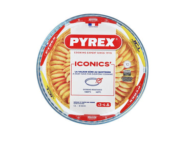 Pyrex bake enjoy vlaaivorm glas 1,1l 25x25 cm 3-4 personen