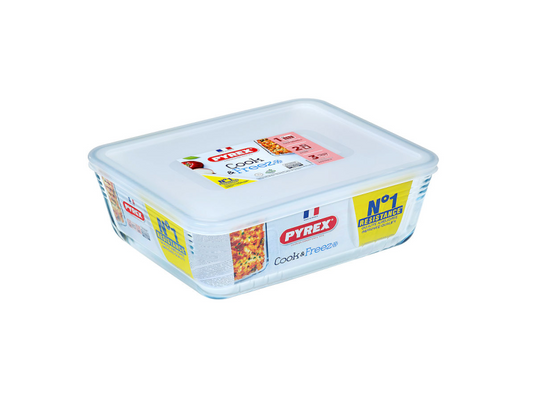 Pyrex cook freeze schaal met deksel 27x22x9cm 4,0l