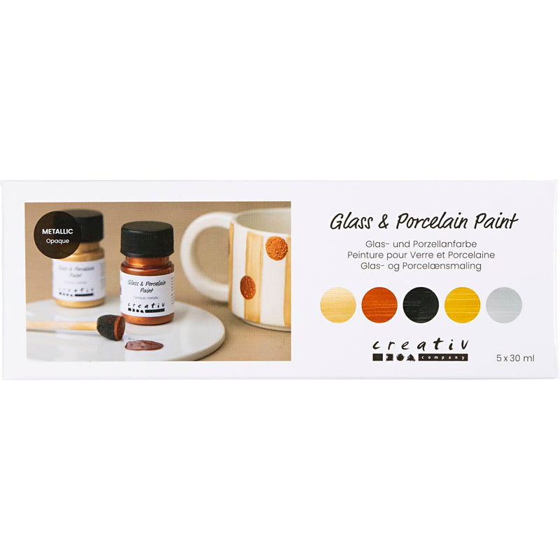 Afbeelding laden in galerijviewer, Https: www.cchobby.nl glas-en-porselein-schilderen-metallic-dekkend-metallic-kleuren-5x30-ml-1-doos
