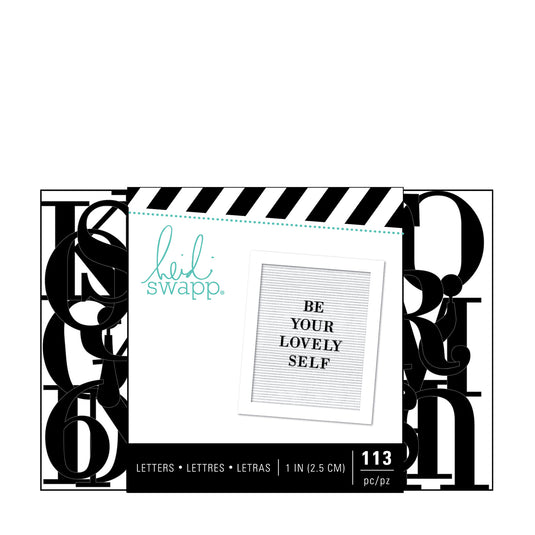 Heidi swapp • letterbord alfabet 2,5cm 113pcs black