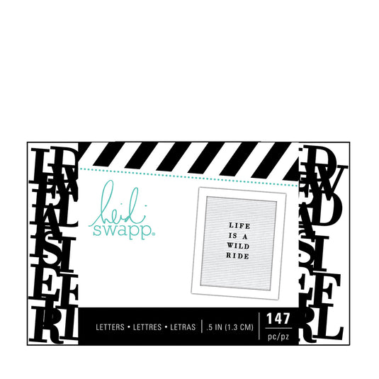 Heidi swapp • letterbord alfabet 1,3cm 147pcs black