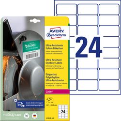Avery etiketten weerbestendig l7912-10 10 stuks wit