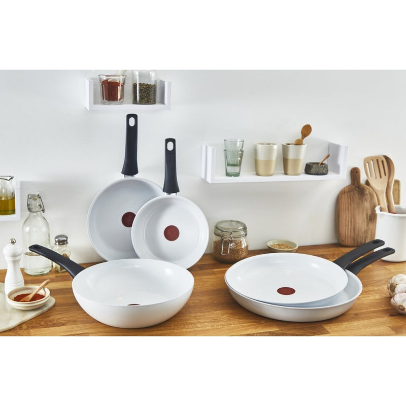 Afbeelding laden in galerijviewer, Tefal kookgerei tefal ceramic control wok 28 cm wit
