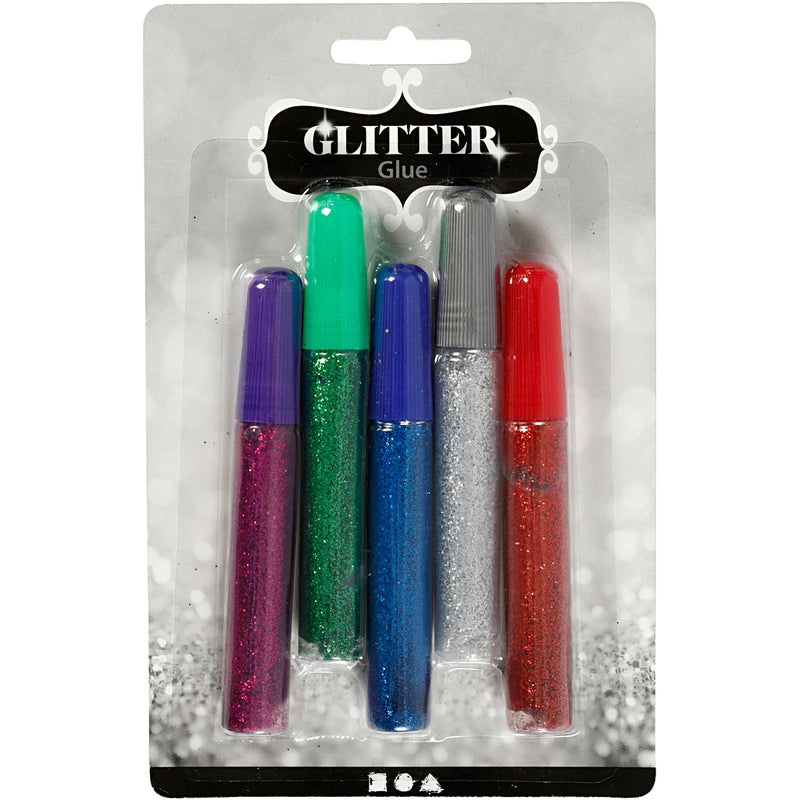 Afbeelding laden in galerijviewer, Https: www.cchobby.nl glitterlijm-diverse-kleuren-5x10-ml-1-doos-31808

