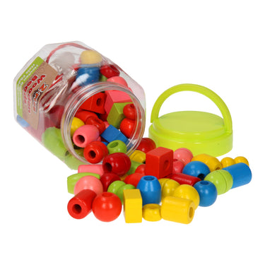 Basic houten kralenset, 72st.