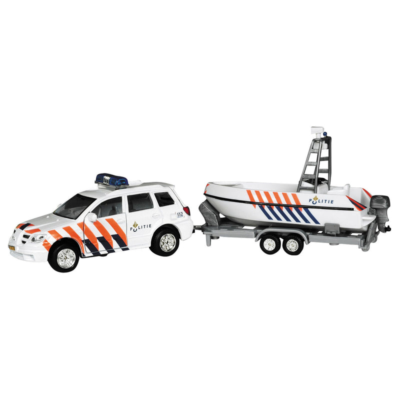 Afbeelding laden in galerijviewer, Politieauto + Boottrailer
