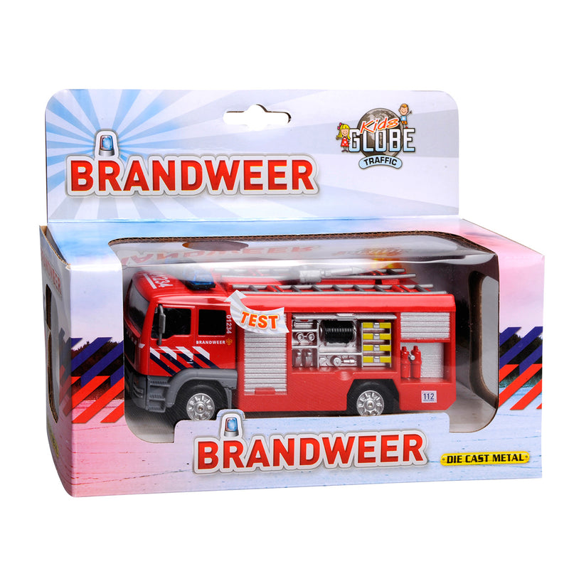 Afbeelding laden in galerijviewer, Kids globe brandweer die cast tankauto met l g
