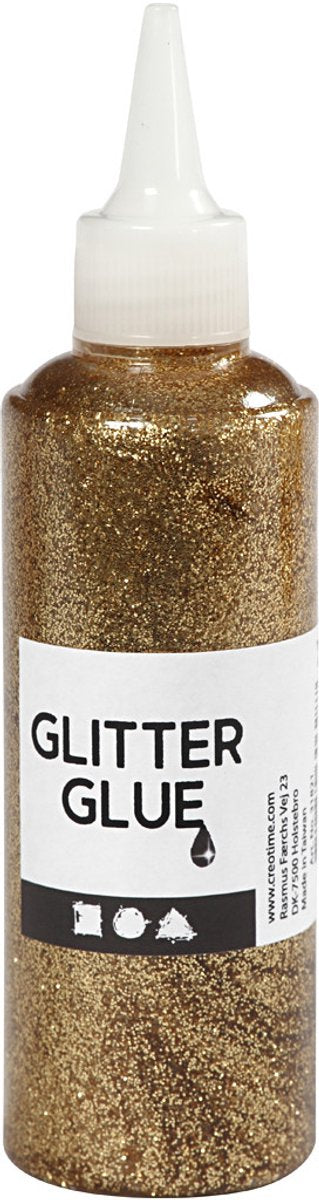 Afbeelding laden in galerijviewer, Creativ company glitterlijm goud, 118ml
