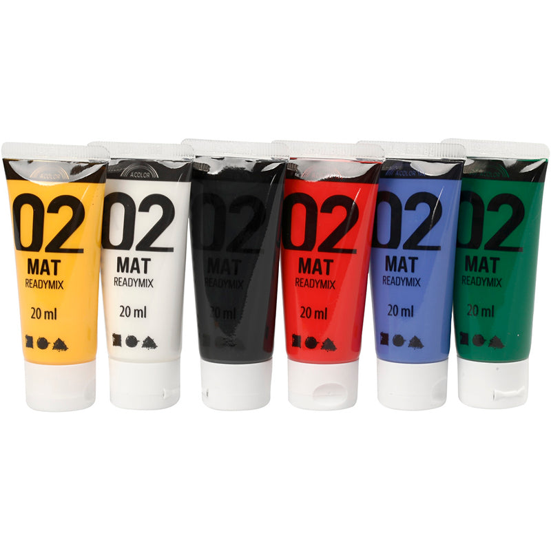 Afbeelding laden in galerijviewer, Https: www.cchobby.nl acrylverf-mat-standaardkleuren-6x20-ml-1-doos
