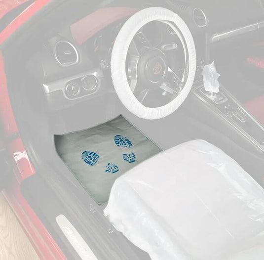 Serwo automotive wegwerpdeurmat paperplast paper footwear protector 500 pieces 38x50cm