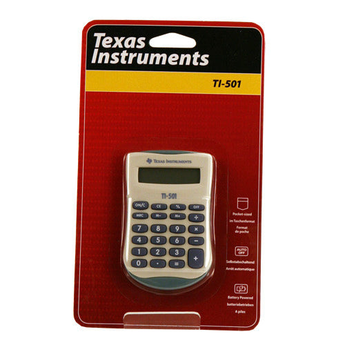 Texas instruments zakrekenmachine ti-501 blauw, wit 8 karakters