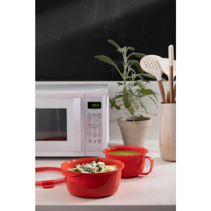Afbeelding laden in galerijviewer, Curver curver microwave soepkom 0.9l rood

