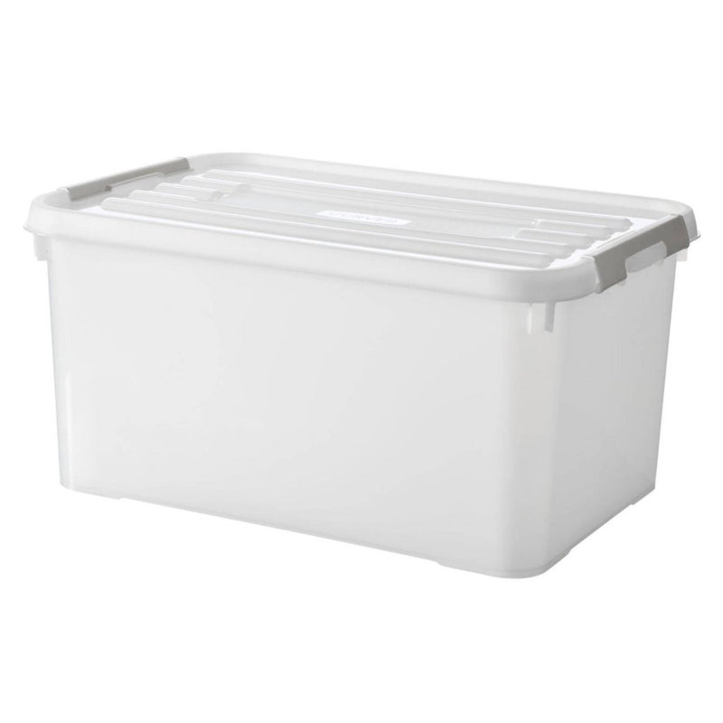 Afbeelding laden in galerijviewer, Curver handy+ opbergbox 50l transparant grijs wit

