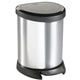 Curver decobin rond pedaalemmer 5 liter zilver zwart 25x21xh28